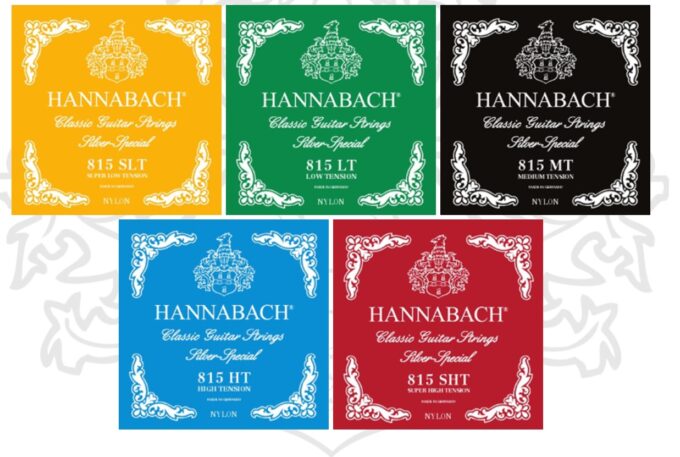 素晴らしい品質 HANNABACH 815 HT-Blue Set クラシックギター弦×6セット